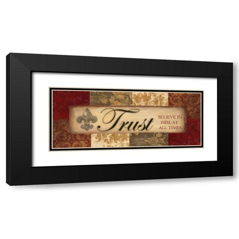 TRUST PANEL Black Modern Wood Framed Art Print with Double Matting by Greene, Taylor
