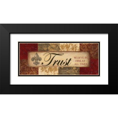 TRUST PANEL Black Modern Wood Framed Art Print with Double Matting by Greene, Taylor