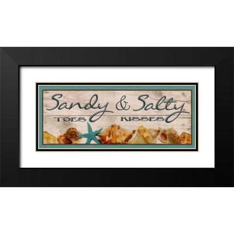 SANDY TOES Black Modern Wood Framed Art Print with Double Matting by Greene, Taylor