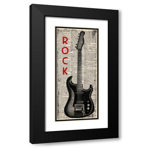 ROCK PANEL Black Modern Wood Framed Art Print with Double Matting by Greene, Taylor