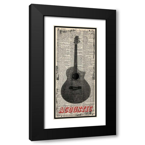 ACOUSTIC PANEL Black Modern Wood Framed Art Print with Double Matting by Greene, Taylor