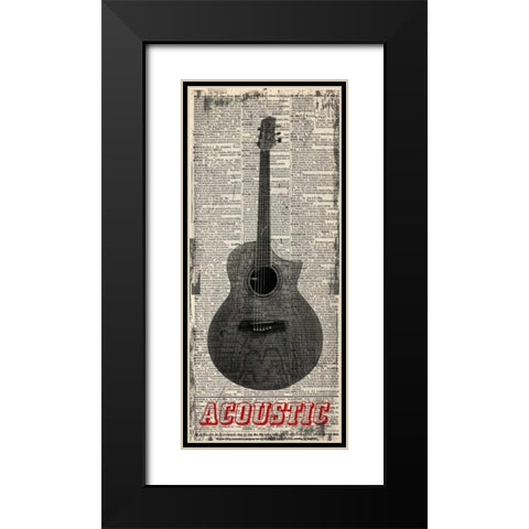 ACOUSTIC PANEL Black Modern Wood Framed Art Print with Double Matting by Greene, Taylor