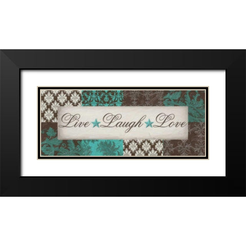 LIVE LAUGH LOVE Black Modern Wood Framed Art Print with Double Matting by Greene, Taylor