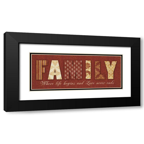 FAMILY Black Modern Wood Framed Art Print with Double Matting by Greene, Taylor