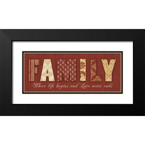 FAMILY Black Modern Wood Framed Art Print with Double Matting by Greene, Taylor