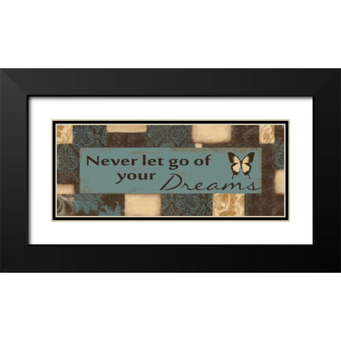 Never Let Go Black Modern Wood Framed Art Print with Double Matting by Greene, Taylor