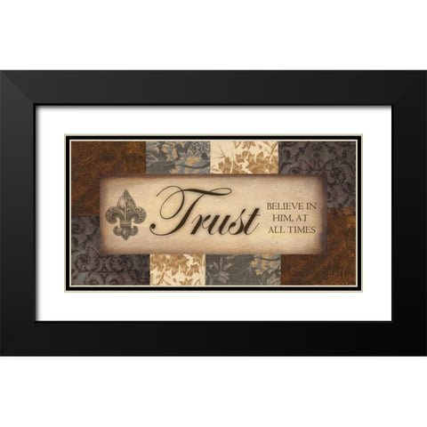 TRUST  NEUTRALS Black Modern Wood Framed Art Print with Double Matting by Greene, Taylor