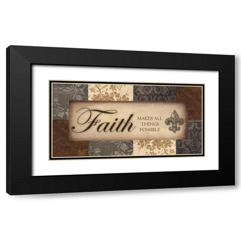 FAITH NEUTRALS Black Modern Wood Framed Art Print with Double Matting by Greene, Taylor