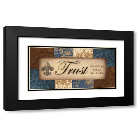 TRUST Black Modern Wood Framed Art Print with Double Matting by Greene, Taylor
