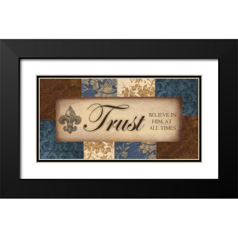 TRUST Black Modern Wood Framed Art Print with Double Matting by Greene, Taylor
