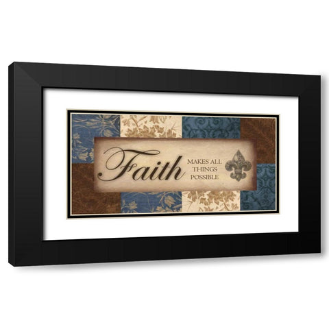 FAITH  Black Modern Wood Framed Art Print with Double Matting by Greene, Taylor