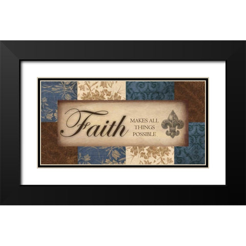 FAITH  Black Modern Wood Framed Art Print with Double Matting by Greene, Taylor