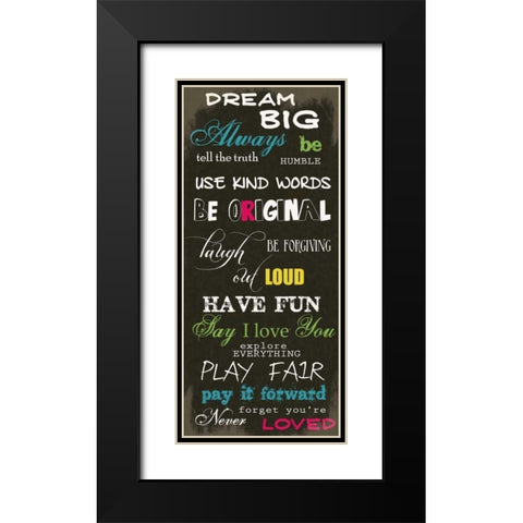Dream Big E1 Black Modern Wood Framed Art Print with Double Matting by Greene, Taylor