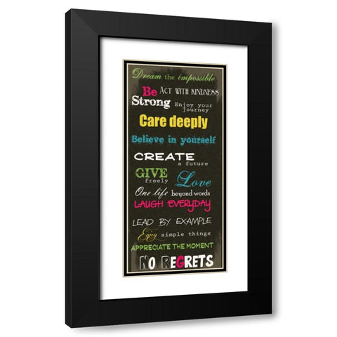Dream Impossible Black Modern Wood Framed Art Print with Double Matting by Greene, Taylor