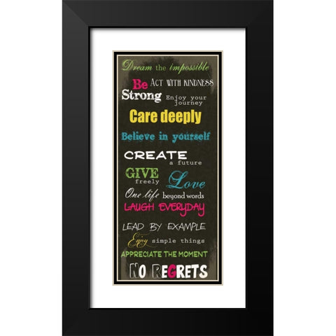 Dream Impossible Black Modern Wood Framed Art Print with Double Matting by Greene, Taylor