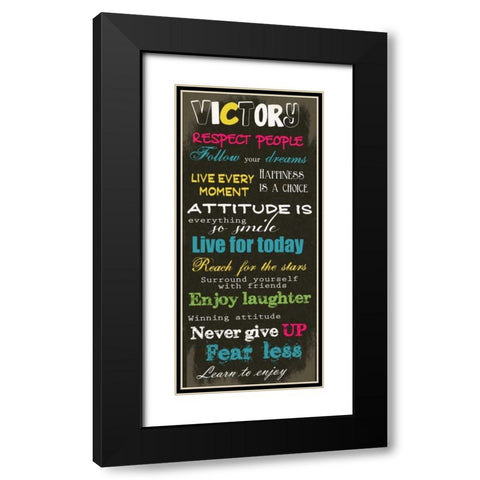 Victory Black Modern Wood Framed Art Print with Double Matting by Greene, Taylor