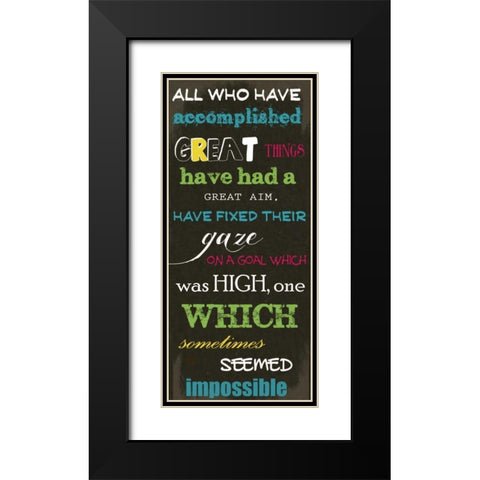 ALL WHO HAVE N Black Modern Wood Framed Art Print with Double Matting by Greene, Taylor