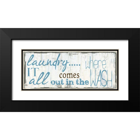 IN THE WASH Black Modern Wood Framed Art Print with Double Matting by Greene, Taylor