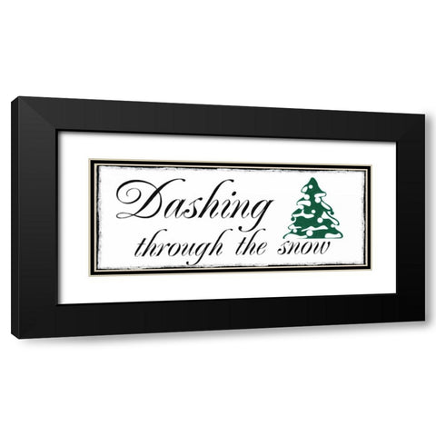 DASHING Black Modern Wood Framed Art Print with Double Matting by Greene, Taylor