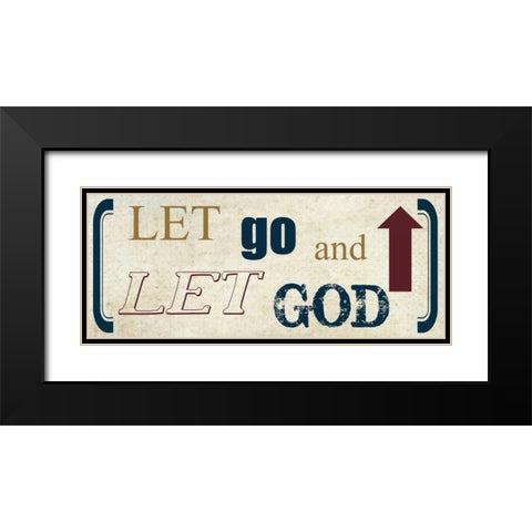 Let Go Black Modern Wood Framed Art Print with Double Matting by Greene, Taylor