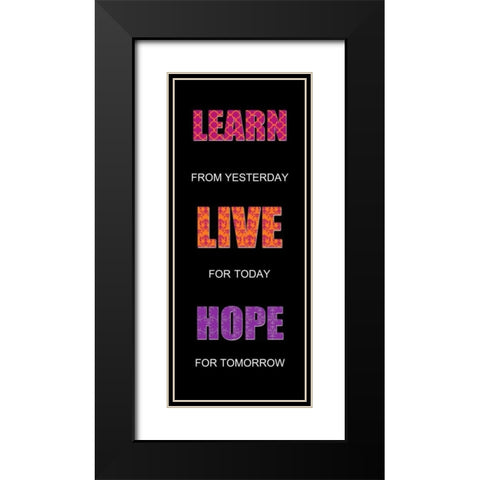LAUGH 2 Black Modern Wood Framed Art Print with Double Matting by Greene, Taylor