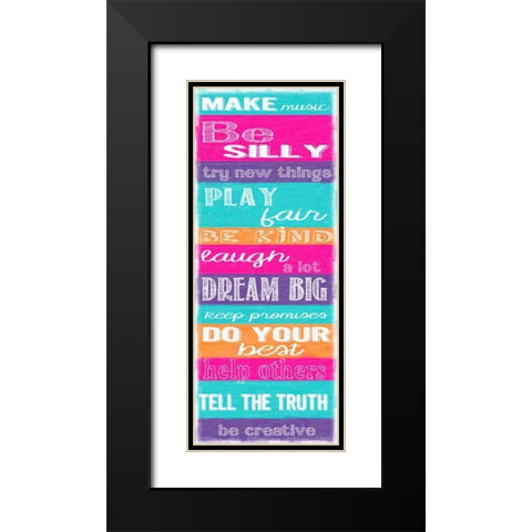 MAKE MUSIC STRIPE Black Modern Wood Framed Art Print with Double Matting by Greene, Taylor