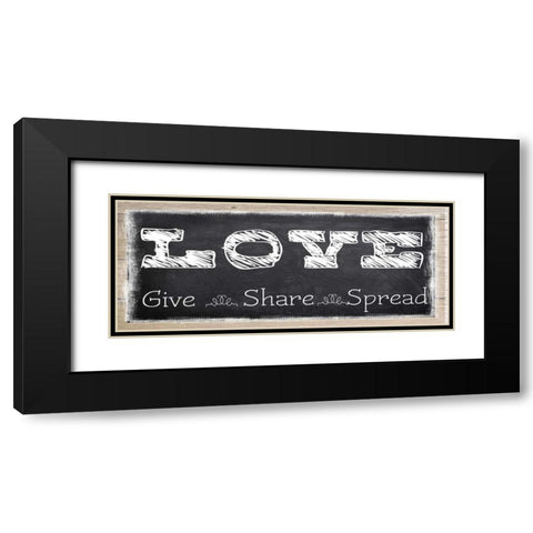 LOVE SPREAD Black Modern Wood Framed Art Print with Double Matting by Greene, Taylor