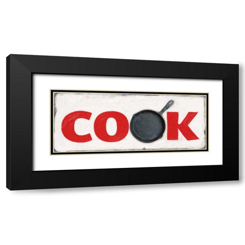 COOK SIGN Black Modern Wood Framed Art Print with Double Matting by Greene, Taylor