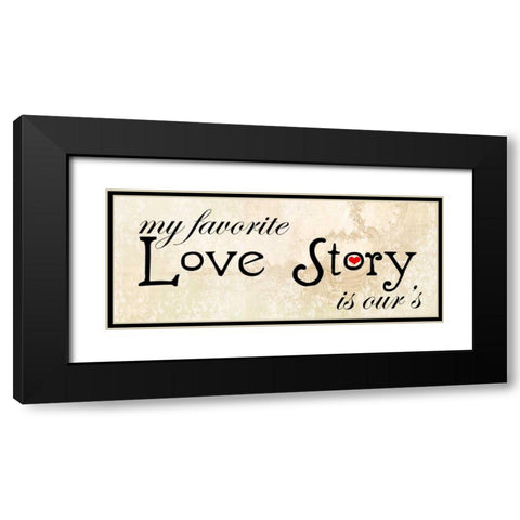 LOVE STORY Black Modern Wood Framed Art Print with Double Matting by Greene, Taylor
