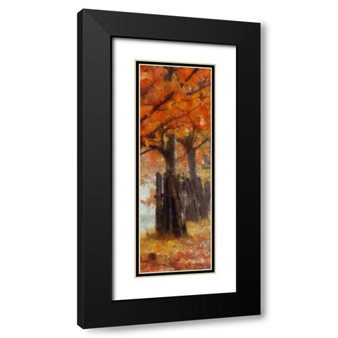 AMBER TRAIL PANEL I Black Modern Wood Framed Art Print with Double Matting by Greene, Taylor