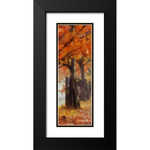 AMBER TRAIL PANEL I Black Modern Wood Framed Art Print with Double Matting by Greene, Taylor