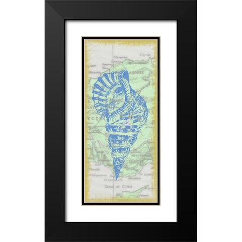 Shell Black Modern Wood Framed Art Print with Double Matting by Greene, Taylor