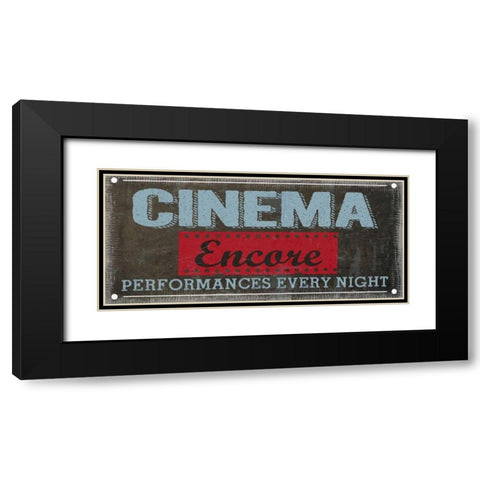 CINEMA ENCORE Black Modern Wood Framed Art Print with Double Matting by Greene, Taylor