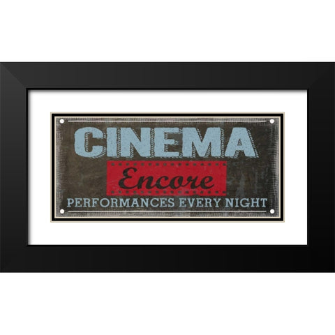 CINEMA ENCORE Black Modern Wood Framed Art Print with Double Matting by Greene, Taylor