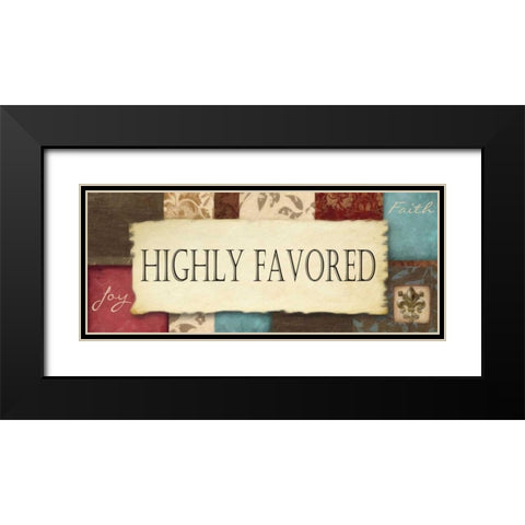 Highly Favored Black Modern Wood Framed Art Print with Double Matting by Greene, Taylor