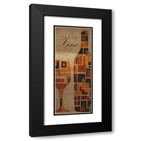 VINO Black Modern Wood Framed Art Print with Double Matting by Greene, Taylor
