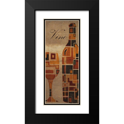 VINO Black Modern Wood Framed Art Print with Double Matting by Greene, Taylor