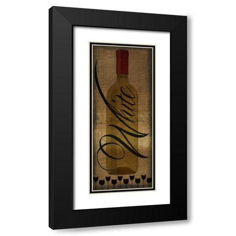 WHITE WINE Black Modern Wood Framed Art Print with Double Matting by Greene, Taylor