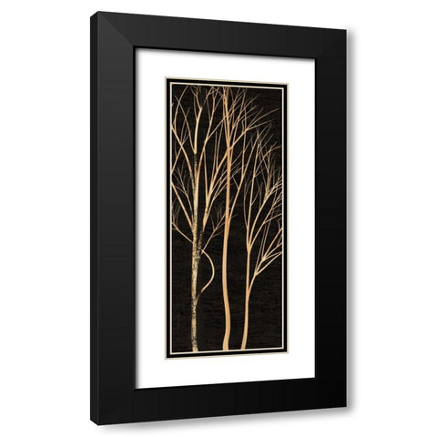 TREE SILHOUETTE I Black Modern Wood Framed Art Print with Double Matting by Greene, Taylor