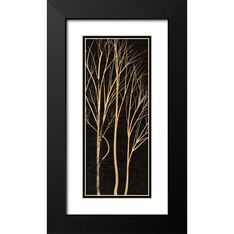 TREE SILHOUETTE I Black Modern Wood Framed Art Print with Double Matting by Greene, Taylor