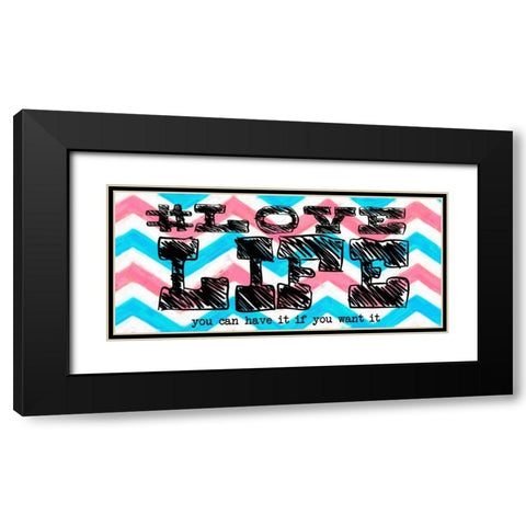 Love life Panel Black Modern Wood Framed Art Print with Double Matting by Greene, Taylor