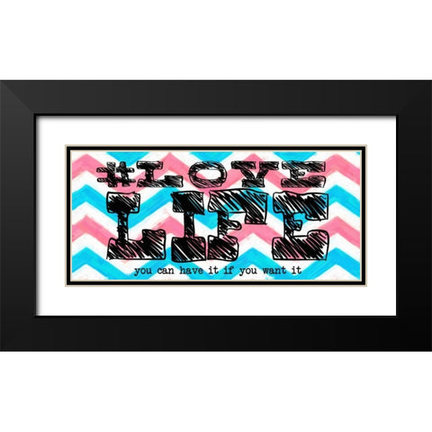 Love life Panel Black Modern Wood Framed Art Print with Double Matting by Greene, Taylor