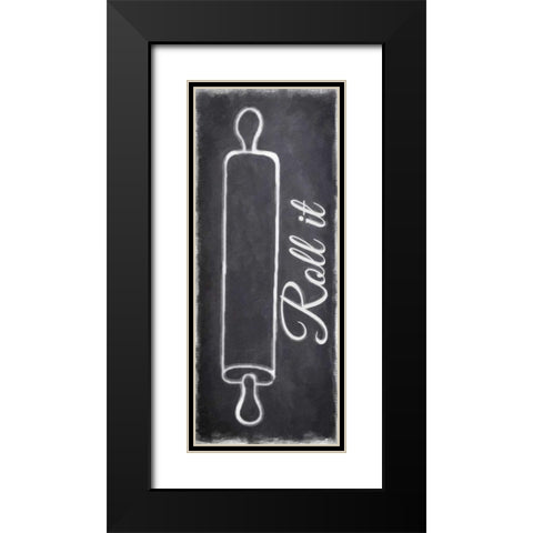 Roll It Black Modern Wood Framed Art Print with Double Matting by Greene, Taylor