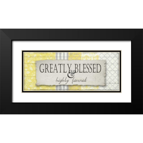 Greatly Blessed 2 Black Modern Wood Framed Art Print with Double Matting by Greene, Taylor