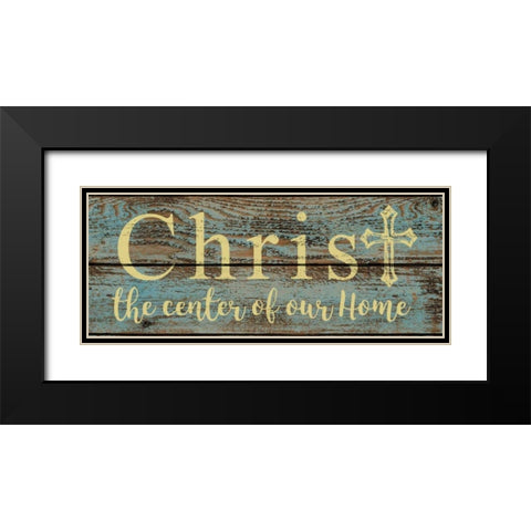 Christ Center Black Modern Wood Framed Art Print with Double Matting by Greene, Taylor