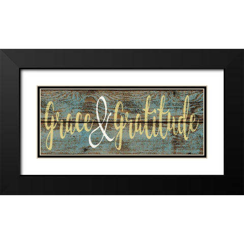Grace And Gratitude Black Modern Wood Framed Art Print with Double Matting by Greene, Taylor