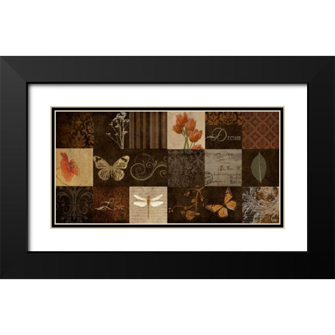 SPICE GOLD 18 PATCH Black Modern Wood Framed Art Print with Double Matting by Greene, Taylor