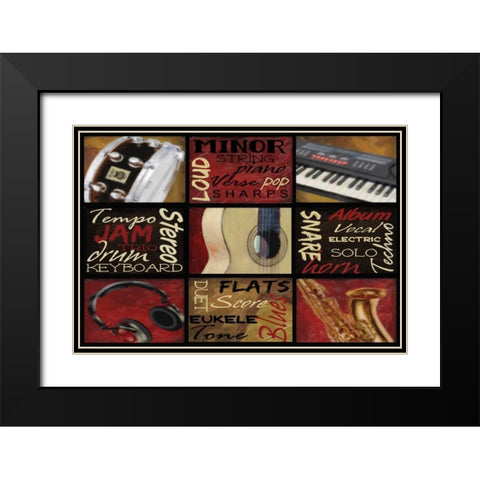 Jam 2 Black Modern Wood Framed Art Print with Double Matting by Greene, Taylor