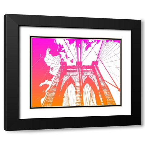 BRIDGE Black Modern Wood Framed Art Print with Double Matting by Greene, Taylor