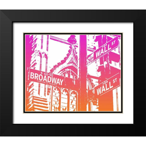 BROADWAY Black Modern Wood Framed Art Print with Double Matting by Greene, Taylor